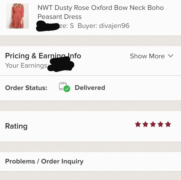 1 LEFT SZ M Dusty Rose Bow Neck Boho Peasant Dress - Picture 3 of 5